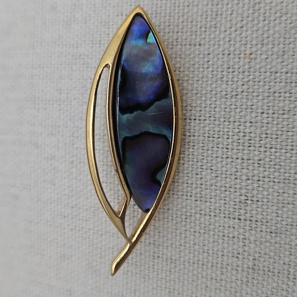 Ariki Paua Shell Brooch Made In New Zealand